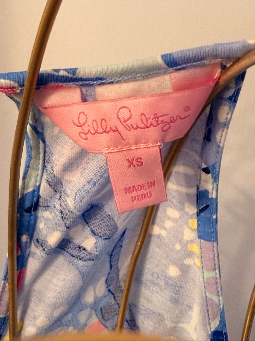 Lilly Pulitzer Pink Label Blue Floral dress - XS - Picture 3 of 3